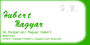 hubert magyar business card